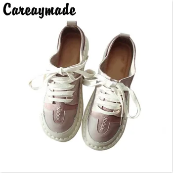 Careaymade-Japonez Literare Confort Pantofi pentru Femei,Noua Versiunea coreeană Mori lucrate Manual din Piele Retro Pantofi pentru Femei