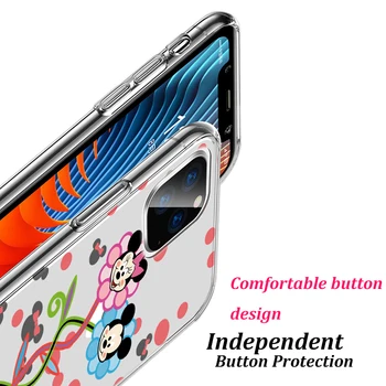 Caz de telefon Pentru Apple iPhone 14 13 12 11 SE XS XR X 7 8 6 5 mini Plus Pro MAX 2020 Disney Mickey Roz Minnie Capac Transparent Imagine 2