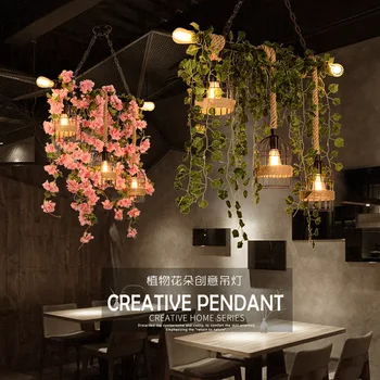 ceai lapte net red wine bar lampă lampă de masă decorare restaurant plante verzi și flori industriale vânt lămpi suspendate