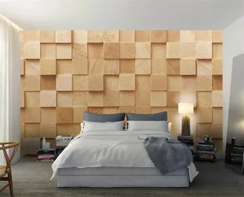 Cele mai Moderne Simplu Pătrat Stereo 3D Murală Tapet Camera de zi Dormitor Moda Decor Interior Pictura pe Perete Papel De Parede Imagine 2