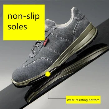 Cizme de lucru de Siguranță Steel Toe Pantofi Barbati Confortabile, Non-Alunecare Pantofi pentru Platforma de Lucru Cizme Botas De Seguridad Laboral Hombre Para Imagine 2