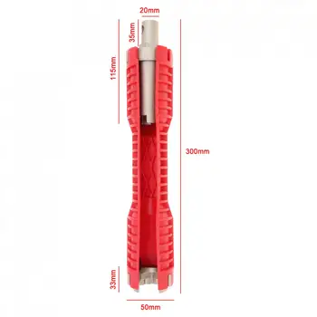Convenabil Extra-Lungi Design Multifuncțional Piulita Anti-Alunecare Dublu Cap Cheie pentru Robinet si Chiuveta Instalare Imagine 2