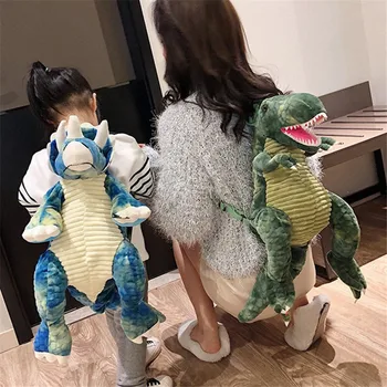 Creatoare de moda 3D Dinozaur Rucsac pentru Copii Desene animate Animale de Pluș Dinozauri Sac de Drăguț Amuzant Părinte-copil Pungi pentru Fete Baieti