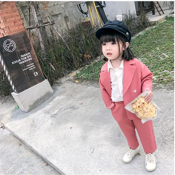 Culoare roz Copii Mici Fete Costume pentru Fete coreene Trening Jacheta +pantaloni 2pecs Copii Seturi de Îmbrăcăminte Băieți Tinute de Toamna Seturi