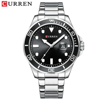 CURREN Design de Brand de Lux Ceasuri Barbati Ceas Negru Bărbați din Oțel Inoxidabil rezistent la apa de Afaceri Ceas de mână Cuarț Ceas pentru bărbați 8388