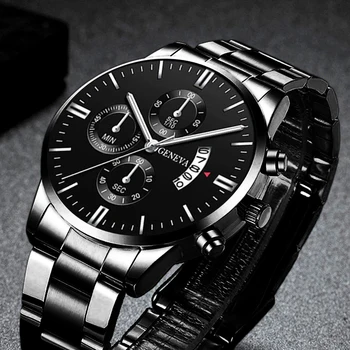 De lux Bărbați Cuarț Ceas din Oțel Inoxidabil de Afaceri, Calendar Automatic Ceas Barbati Casual Moda Ceas de mână relogio masculino