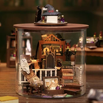 DIY Casa din Lemn, Casa Papusa in Miniatura Kit de Construcție Magic casă de Păpuși Cu Mobilier Sakura Villa Jucarii pentru Fete Ziua de nastere Cadouri Imagine 2