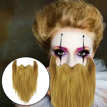 DIY Rochie Fancy Barbă Falsă Mult Puf Barba Cosplay Costum de Recuzită Simulat Barba Manual Mustață Petrecere de Halloween Consumabile Imagine 2