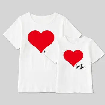 Familia Valentine Dorește Valentine Taie Tricou Dragoste Inima Spune Grafic Tricouri Haine de Ziua Îndrăgostiților tricouri Costume Imagine 2