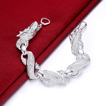 Fierbinte bărbați Clasic Argint 925 Bine Dragon bratari inele Bijuterii seturi de Petrecere de Moda marci de nunta cadouri de Vacanță Imagine 2