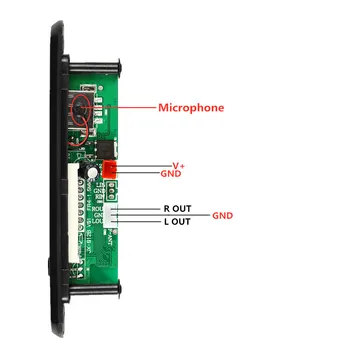 Flac 12v Bluetooth5.0 MP3 Decodare Bord Modulul Wireless Auto USB MP3 Player, Slot pentru Card TF / USB / FM / Modul Imagine 2