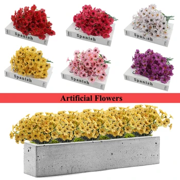 Flori artificiale din material Plastic de Plante Rezistente la UV Home Garden Decor Interior/Exterior DIY Buchete Aranjament pentru Petrecerea de Nunta