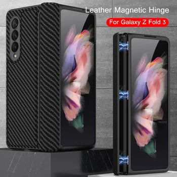 FLOVEME Balama Magnetică Caz Pentru Samsung Galaxy Z Fold 3 5G 360° Protectie Balama Caz de Plastic Greu de Caz pentru Z Fold3 Capacul Telefonului
