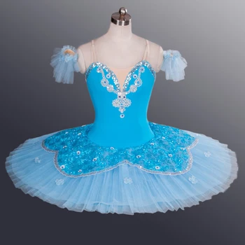 Fltoture Adult Clatita Tutu Culoare Albastru Cer Profesionale Clasice de Balet Tutu AT1093 Blue Bird Balet Costume Fusta Tutu