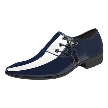 Formal din Piele Pantofi Barbati Business Casual Pantofi 2022 Oameni Noi Subliniat Pantofi de Moda Low-top Stil Britanic Mens Pantofi Rochie Imagine 2