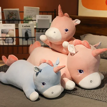 Gigantul Animal de Pluș Cal Jucării de Pluș Minte Unicorn Papusa Pernă Confortabilă Copii Cadou Drăguț pentru Copii Ziua de nastere Imagine 2