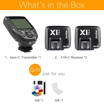 Godox Xpro-C E-TTL II 2.4 G X Sistem Wireless de Control de Declanșare de la Distanță cu 2x X1R-C Controler de Receptor compatibil pentru Canon Flash Imagine 2