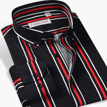 GREVOL New Sosire Barbati Maneca Lunga cu Dungi Camasa Smart Casual Shirt Design de Înaltă Calitate Masculin Sociale, de Afaceri de Turn-down Shirt Imagine 2
