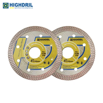HIGHDRIL 2 buc Disc de Tăiere Dia105mm/4inch Diamant Presate la Cald Sinterizare X Plasă de pânze de Ferăstrău Pentru Portelan Faianta Granit Marmura