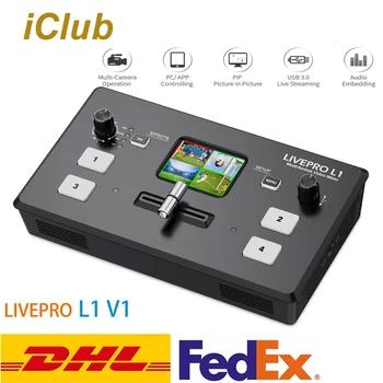 iclub LIVEPRO L1 V1 Live Streaming Video Switcher 4xHDMI Intrare Hdmi, USB3.0 Format Multi Studio De Înregistrare De Previzualizare Aparat Foto Youtube Imagine 2