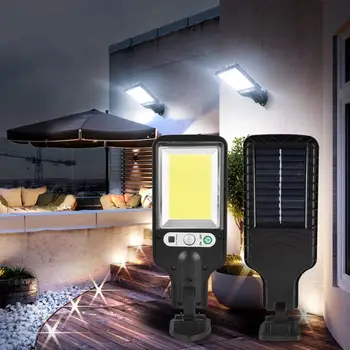 Iluminat Stradal Solar în aer liber rezistent la apa Senzor de Mișcare Perete Lampă cu LED-uri de Control de la Distanță energie Solară Lămpi de Grădină Patio Decor Imagine 2