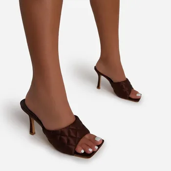 Insgirls Stilet Sandale Femei 2022 Primavara-Vara Sexy Peep Toe Slip On Doamnelor Pantofi Cu Toc Petrecere Club De Noapte Pompe Papuci Imagine 2