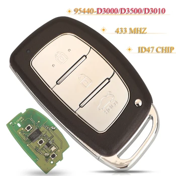 jingyuqin 3/4 Butoane Inteligent de la Distanță Masina Telecomanda 433 MHz D3000/D3010/D3500/D3100/D3110 ID47 Chip Pentru Hyundai Tucson 2016 Imagine 2