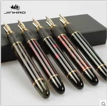 JINHAO X450 Metal Stilou cerneală, Creion, Cutie de lux școală Papetărie de Birou de Scris de lux Drăguț pixuri cadou Imagine 2