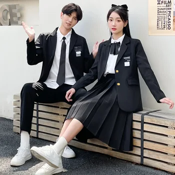 JK Școală Uniformă de Student Amintiri Foto Japonia Uniformă Școlară Cămașă Plisată Fusta Costum Set de Cuplu, Fotografie de Nunta Shirt Suit Set