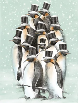 JMINE Div 5D pinguin de zăpadă Plin de Diamante Pictura cruciulițe kituri de artă de Înaltă Calitate de Animale 3D vopsea de diamante