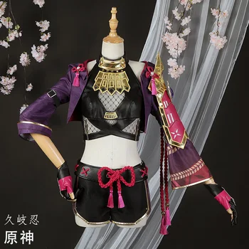 Joc Anime Genshin Impact Kuki Shinobu Ninja Lupta De Zi Cu Zi Uniformă Rochie De Petrecere Cosplay Costum De Halloween Carnaval Femei 2022 Noi