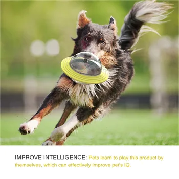 Jucărie de Câine de companie Distribuitor produse Alimentare OZN Mingea Pahar Slow Food Formare de Câine de Companie Trata Jucărie Musca rezistent jucărie câine animal de casă produse de calitate #9 Imagine 2