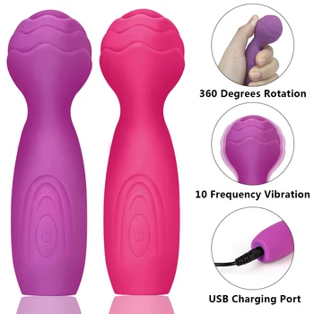 Jucării sexuale pentru Femeile de sex Feminin Masturbator G-spot Masaj 10 Frecvența Mini AV Stick Dildo Vibrator Vagin Stimulator Clitoris
