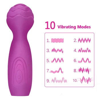 Jucării sexuale pentru Femeile de sex Feminin Masturbator G-spot Masaj 10 Frecvența Mini AV Stick Dildo Vibrator Vagin Stimulator Clitoris Imagine 2
