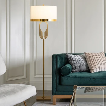 Lampa de podea minimalist, simplu de lux Nordic dormitor cald estompat living aur verticale lampa de podea