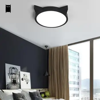 LED Alb de Fier Negru Acrilic Cat Tavan corp de iluminat Modern Nordic Simplu Creativ Plafon Montate pe Suprafață Lampă de Design Dormitor