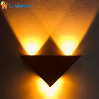LED-uri moderne Triunghi Aluminiu Lampă de Perete Dormitor, Coridor, Scari de Interior, Lumini la fața Locului Decor 5 culori