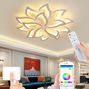 LED-uri plafon candelabru tavan dormitor camera de zi lumina de lumină inteligent APP de control de la distanță camera de lumina de iluminat fabrica de vânzări directe