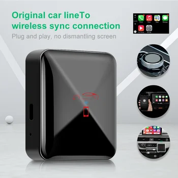 LeeKooLuu Wireless CarPlay Cutie pentru Audi, Mercedes, Volvo, VW, etc Suport Auto cu Cablu OEM CarPlay & valabile Doar pentru IPhone