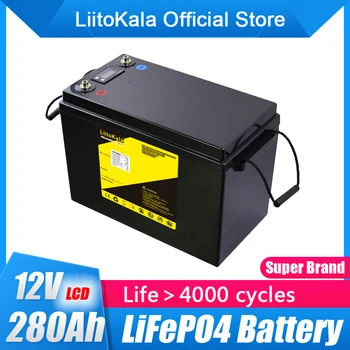 LiitoKala 12V 280Ah LCD lifepo4 baterie DIY 12.8 V 280AH baterie reîncărcabilă pentru E-scooter RV sistem de stocare a Energiei Solare