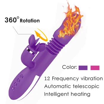 Lins Încălzire telescopic Vibrator sex Feminin Rotație Limba Vibrator Stimulator Clitoris G-spot Vibrator Adult Jucarii Sexuale pentru Femei