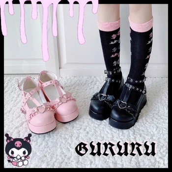 Lolita-Kawaii Lolita Cosplay Pantofi Platforma 5.5 cm Tocuri inalte Loli Delilian Bat Stil Imagine 2