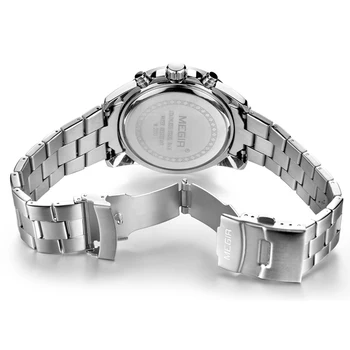 MEGIR Ceasuri Barbati Top Brand de Lux Cuarț Ceasuri de mână Creative de Afaceri din Oțel Inoxidabil Ceasuri Sport Barbati Relogio Masculino Imagine 2