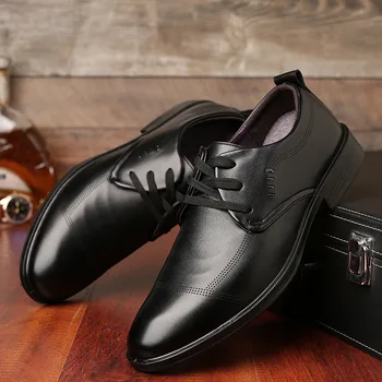 Mens Oxfords Piele Pantofi Office Barbati Rochie Formale Pantofi De Piele De Sex Masculin Clasic De Înaltă Calitate, Pantofi De Mens Pantofi De Afaceri De Nunta Imagine 2