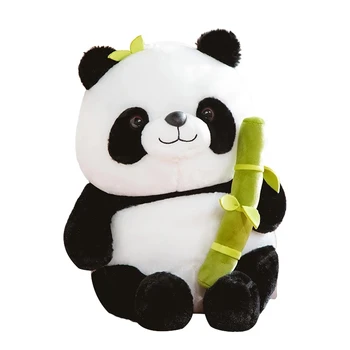 Minunat 25/50CM Panda cu Muguri de Bambus Jucarii de Plus Moale de Desene animate de Animale Urs Panda de Pluș Baby Doll Clasic Copii Cadou de Ziua de nastere Imagine 2
