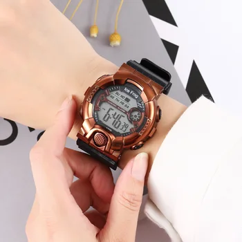Moda Ceas Electronic cu LED-uri arată Mens ceasuri din Piele ceas Cadou femei Încheietura ceas Reloj de hombre Auto data Relogio masculino