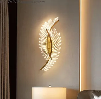 Modern de Aur Designer de Lumini de Perete Pentru Dormitor, Noptiera Tranșee de Perete Lampă cu LED-uri AC 110V 220V Acasă de Iluminat de Interior, Corpuri de iluminat