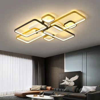 Moderne, Conduse de Plafon Lumina dreptunghi Candelabru Lampă de Tavan pentru camera de zi, Sufragerie, Bucătărie, Dormitor Corpuri de Iluminat Imagine 2