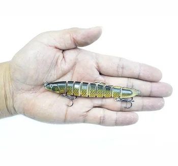 Momeli de pescuit cârlig, 
Multi-secțiune pește momeală, 
10cm 10.5 g simulat multi-secțiune pește momeală Imagine 2