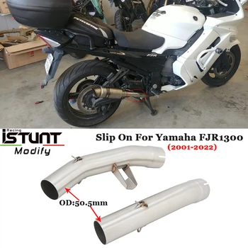 Motocicleta de Evacuare de Evacuare Slip On Pentru Yamaha FJR1300 FJR 1300 2001-2018 2019 2020 2021 2022 Modifica Mijloc Dublu Partea Link-ul de Țeavă